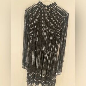 Black and silver dress